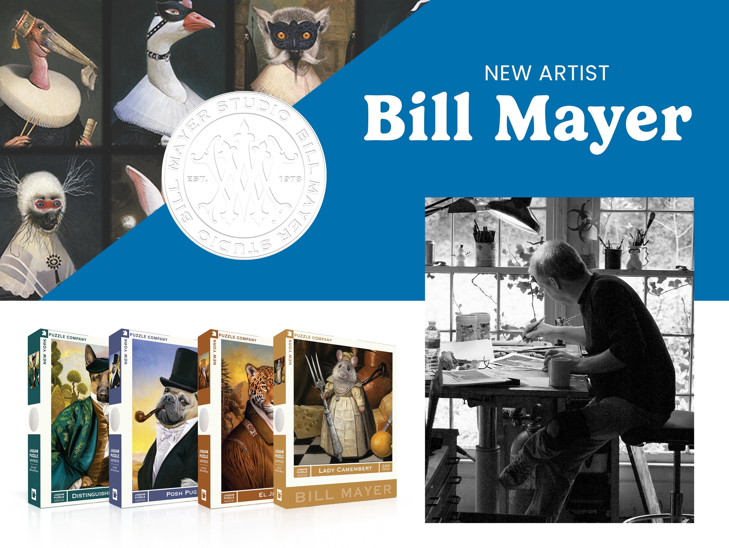 PRESS RELEASE: New York Puzzle Company Launches Stunning 2025 Puzzle Collection Featuring the Art of Bill Mayer