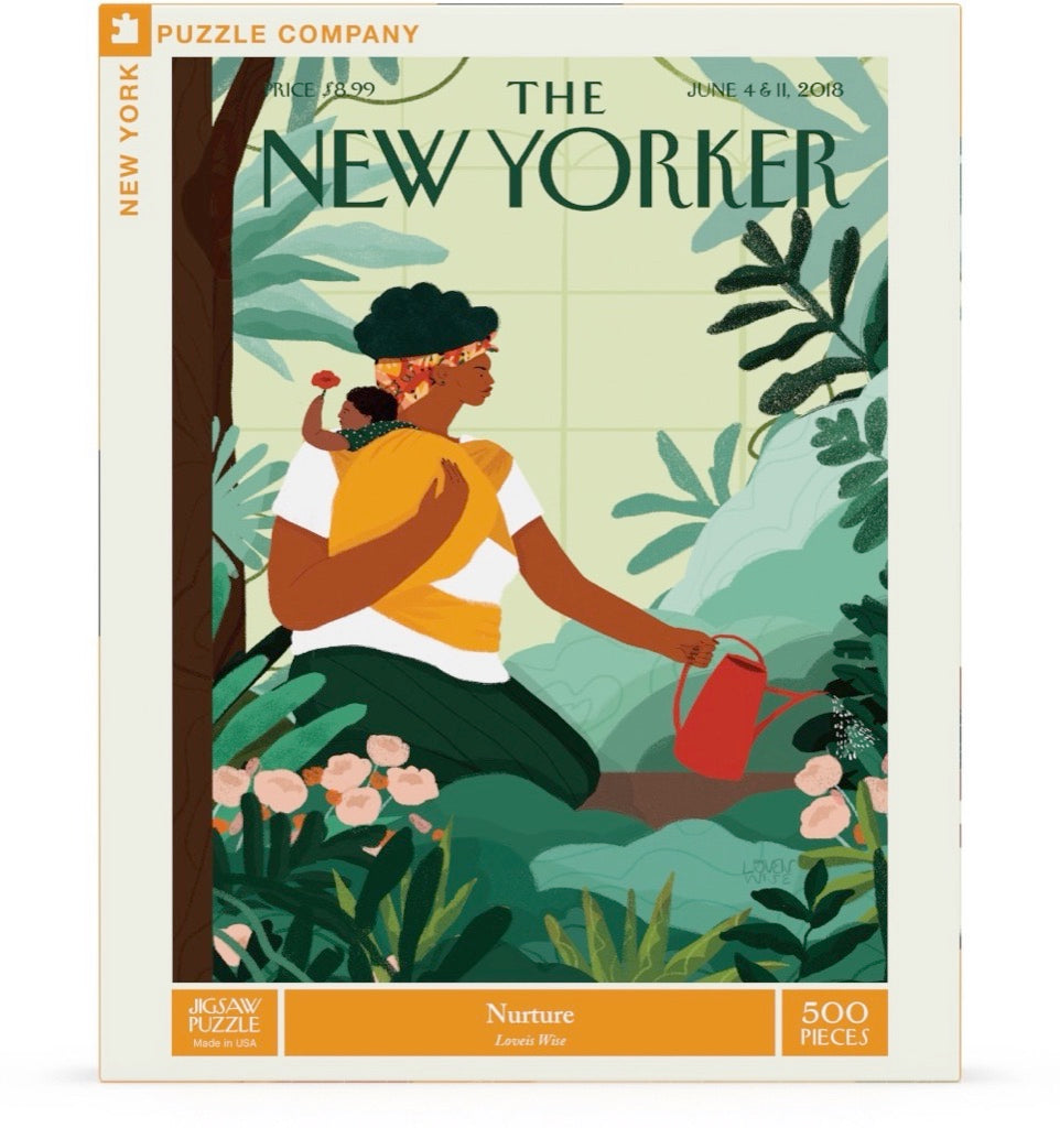 Puzzle of New York Times cover with a Black mother and child gardening